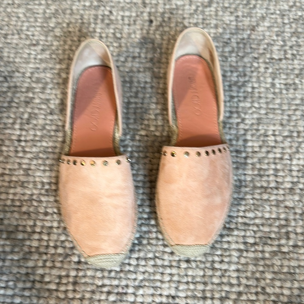 Jimmy Choo suede salmon Pink Espadrilles